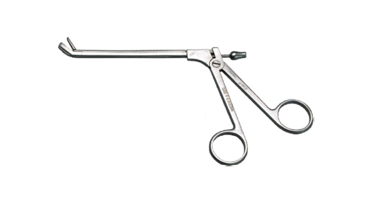 With a suction tube sinus forceps