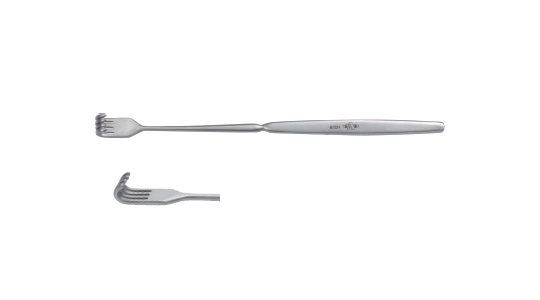 Tonsil retractor H220 (blunt, four hook)